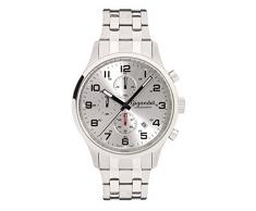 Gigandet Reloj de Hombre Cuarzo Red Touch Cronógrafo Analógico Correa de Acero Plata G51-004
