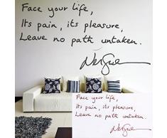 (100 x 100 cm) Carcasa de letras de vinilo adhesivo decorativo para pared con texto en inglés/Memorial Signature lámina de decoración de pegatina/DIY de tela diseño de raquetas de + incluye figura decorativa y calcomanías para regalo al azar