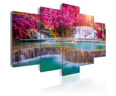 murando - Cuadro en Lienzo 100x50 - Impresión de 5 Piezas Material Tejido no Tejido Impresión Artística Imagen Gráfica Decoracion de Pared Paisaje Cascada Naturaleza c-B-0128-b-m