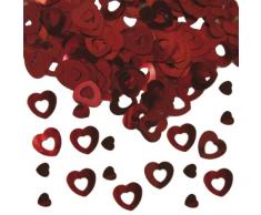 Confeti de Mesa (15 g), diseño de corazón, Color Rojo