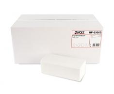 Toallas de mano de papel rápido con ZZ-Fold 25 x 23 cm, 2 capas recicladas, blanco, 4000 hojas