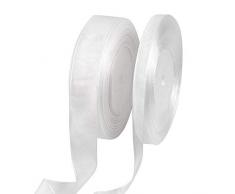TUPARKA Cinta de organza blanca Shimmer Cintas transparentes para Navidad Decoración de regalo de acción de gracias Decoración de artesanía 10mm 25mm Totalmente 100 yardas