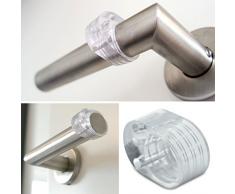 AccuBuddy Topes para puertas - 6 x Tope para puerta transparente, protege paredes/Muebles frente a abolladuras, fácil de pegar
