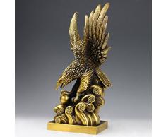 Magnífico chino latón Eagle wealty figura decorativa de pájaro Estatua Decoración para el hogar