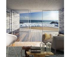 Fotomural 350x245 cm - 3 tres colores a elegir - Papel tejido-no tejido. Fotomurales - Papel pintado - Paisaje Mar c-B-0058-a-d