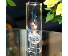 2 x ALMIROZA de Lujo Lámpara de Aceite. Magisch Encantadoras, Cristal Resistente al Calor Buena Idea para diseño. Regalo, Vela, Velas, portavelas, Regalo Idea, Corona de Adviento Ideas. 21 cm.
