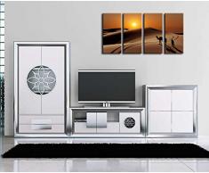 Cuadro Camara FotogrÃ¡fico Paisaje Playa Desierto TamaÃ±o total: 131 x 62 cm XXL, Multicolor