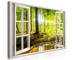 murando Mega XXXL Cuadro Ventana 160x80 cm - Cuadro Gigante único - Cuadro en Lienzo en Tamano XXL - Cuadro Grande - Decoración de Pared - Bosque c-C-0084-ak-e