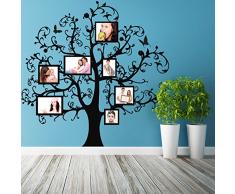(120 x 119 cm) de vinilo adhesivo decorativo para pared de árbol de marcos, y mariposas/marco de fotos con diseño de bosque de ramas de vinilo y calcomanías para tartas con diseño de incluye + al azar!