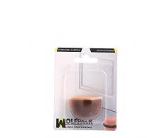 WOLFPACK Tope Puerta Adhesivo Madera Media Luna Roble, Marrón, 12x9x3 cm