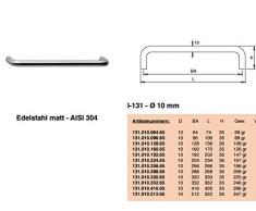 Didheya I-131 - Tirador para armario en acero inoxidable mate (10 x 128 mm)