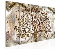 murando - Cuadro Arbol Klimt 225x90 cm - 5 Parti - impresión de 5 Piezas - Material Tejido no Tejido - impresión artística - Imagen gráfica - Decoracion de Pared - Cuadro - Abstracto l-C-0005-b-n