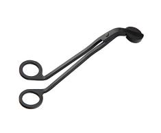 Yangyme Vela Mecha Recortadora, Metal Vela Apagavelas Accesorios Negro Elegante Regalo para Vela Amates