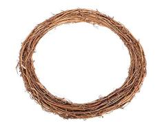 KEBY Corona de ratán Natural secada Colgar en la Pared, decoración de Navidad, guirnaldas de Paja de Navidad para Manualidades, 30 cm