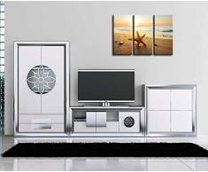 Cuadro Fotográfico Paisaje Playa Puesta de Sol, Estrella de Mar Tamaño total: 97 x 62 cm XXL