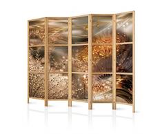 murando - Biombo XXL Diente de Leon 225x171 cm - 5 Paneles - Lienzo de Tejido no Tejido Tela sintética - Separador - Madera - Design de Moda Hecho a Mano Deco - Japón b-A-0360-z-c