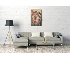 Printed Paintings Impresión Sobre Lienzo (80x120cm): Monogrammist AW - Desnudo Masculino acostado