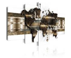 murando - Cuadro 200x100 cm - Mapa - impresión de 5 Piezas - Material Tejido no Tejido - impresión artística - Imagen gráfica - Decoracion de Pared - k-A-0022-b-n