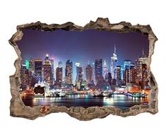 murando - Ilusion Optica 3D 210x150 cm - Fotomurales Papel pintado Pared 3D - Papel tejido no tejido - Poster Panorama Cuadro New York Ciudad d-C-0056-t-a