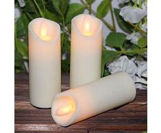 Peony Velas de año Nuevo remotas o no remotas, Luces de té LED con batería, Luces de té Luces de Vela LED Falsas Velas de Pascua