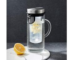 SILBERTHAL Jarra de Agua 1l | Jarra nevera | Jarra agua de Cristal | Jarra con Tapa | Jarra agua fria | Jarra Agua Detox frutas e infusiones