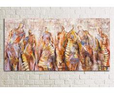 YS-Art Premium | Cuadro Acrílico Carnaval | Pintado a Mano | Arte Moderno | Lienzo De Pared | único | PS061 (120x60)