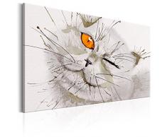 murando - Cuadro - Gato 120x80 cm - Lienzo tejido no tejido - Cuadro en lienzo tejido no tejido - Animal Acuarela g-B-0035-b-a