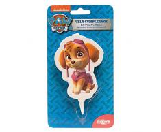 dekora 346171 Vela de CumpleaÃ±os 2D Skye Patrulla Canina, Cera, Multicolor, 7.5 x 4 x 2 cm