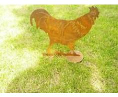 oxidado, Jardín Decoración, gallo, Jardín figuras, colores Natural y hierro Animales