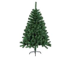 HENGMEI 240cm Artificial Árbol de Navidad Decoración Navideña, Material PVC, Verde con Soporte en Metal