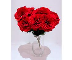 Ramo artificial de claveles rojos 40 cm