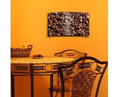 Granos de café de diseño moderno reloj de pared reloj de pared acero inoxidable 28 cm x 48 cm diseño silencioso sin tic tac DIXTIME 3D-0138