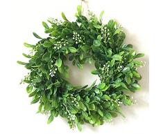 Lintimes - Corona para Puerta de Pared, Hecha a Mano, decoración de Flores Artificiales para el hogar, Fiestas, Puertas, Bodas