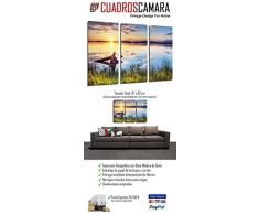 Cuadro FotogrÃ¡fico Paisaje Lago MontaÃ±a Atardecer TamaÃ±o total: 97 x 62 cm XXL