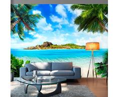 murando - Fotomural Palmen 350x245 cm - Papel tejido-no tejido - Papel pintado - Mar Playa Nube Verde c-B-0271-a-a
