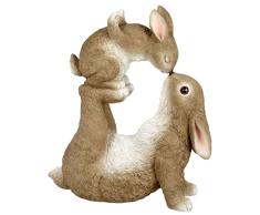 dekojohnson - Figura Decorativa de Conejo de Pascua para jardín, decoración de Pascua, Color marrón Natural, 35 cm de pie, sonámbulo Largo, Conejo