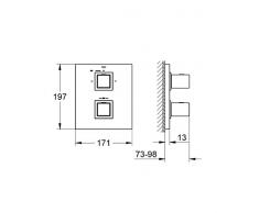 Grohe 19 958 000 Termostato para Baño Ducha, Cromo (Chrome), 3/4"