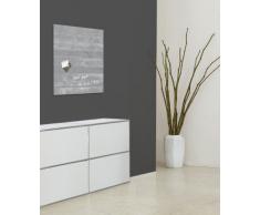 Sigel GL168 Pizarra magnética de cristal artverum / tablero magnético de vidrio, 48x48 cm, diseño hormigón liso