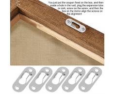 Perchas para llavero, 40 unidades, color plateado, para colgar en la pared, para marcos de fotos de espejo