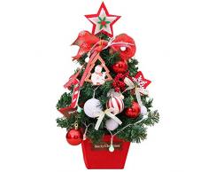 Adorno De Sobremesa De Árbol De Navidad Mini Árbol De Pino Artificial De Navidad con Luces LED De Cadena Y Adornos Árbol De Navidad En Miniatura Iluminado con Luces LED para Navidad Decoración