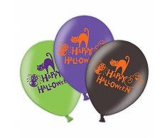 Amscan International – 999920 28 cm Happy Halloween 4 lados Helio Globos de látex