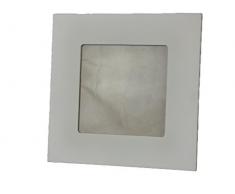 greca Marco de Fotos Cuadrado Liso. En Madera Lacado Color Blanco Mate.