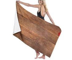 chillChur-DD Bath Towel Colorido Fondo de Madera de Pascua Tulipanes Huevos Nido Cesta en rústica Textura de Madera de Roble Viejo Toalla de baño Hotel de Cinco Estrellas Calidad.