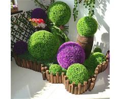 Yunhigh Bola Artificial de la Planta simulación de boj Decorativa Bola de Hierba Verde de plástico Globo Verde para el Centro Comercial de la Boda decoración del hogar de Navidad (2pcs, 22cm)