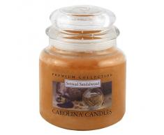 Caroline velas 425 G "sensual sándalo" de cristal para velas en tarro, Naranja
