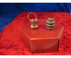 Belén accesorios Cobre Caldera, 4 cm y madera Barril, 2,5 cm