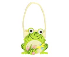 AmaCasa Pascua Cesta Rana Fieltro Funda de Fieltro Verde Pascua Nido Funda de Pascua