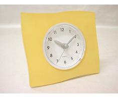 RELOJ DE PIE SOBREMESA MESITA MESILLA GRANDE ACRILICO CUADRADO NARANJA
