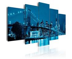 murando - Cuadro en Lienzo 200x100 cm - New York - impresión de 5 Piezas - Material Tejido no Tejido - impresión artística - Imagen gráfica - Ciudad 030202-13