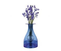 Dartington Primrose - Florero de Cristal, Color Azul